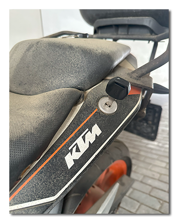 сделать ключ по замку KTM duke 2015